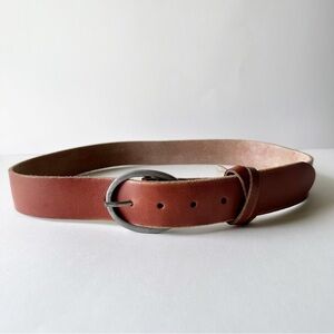 Lucky Brand 100% Leather Oval Buckle Belt